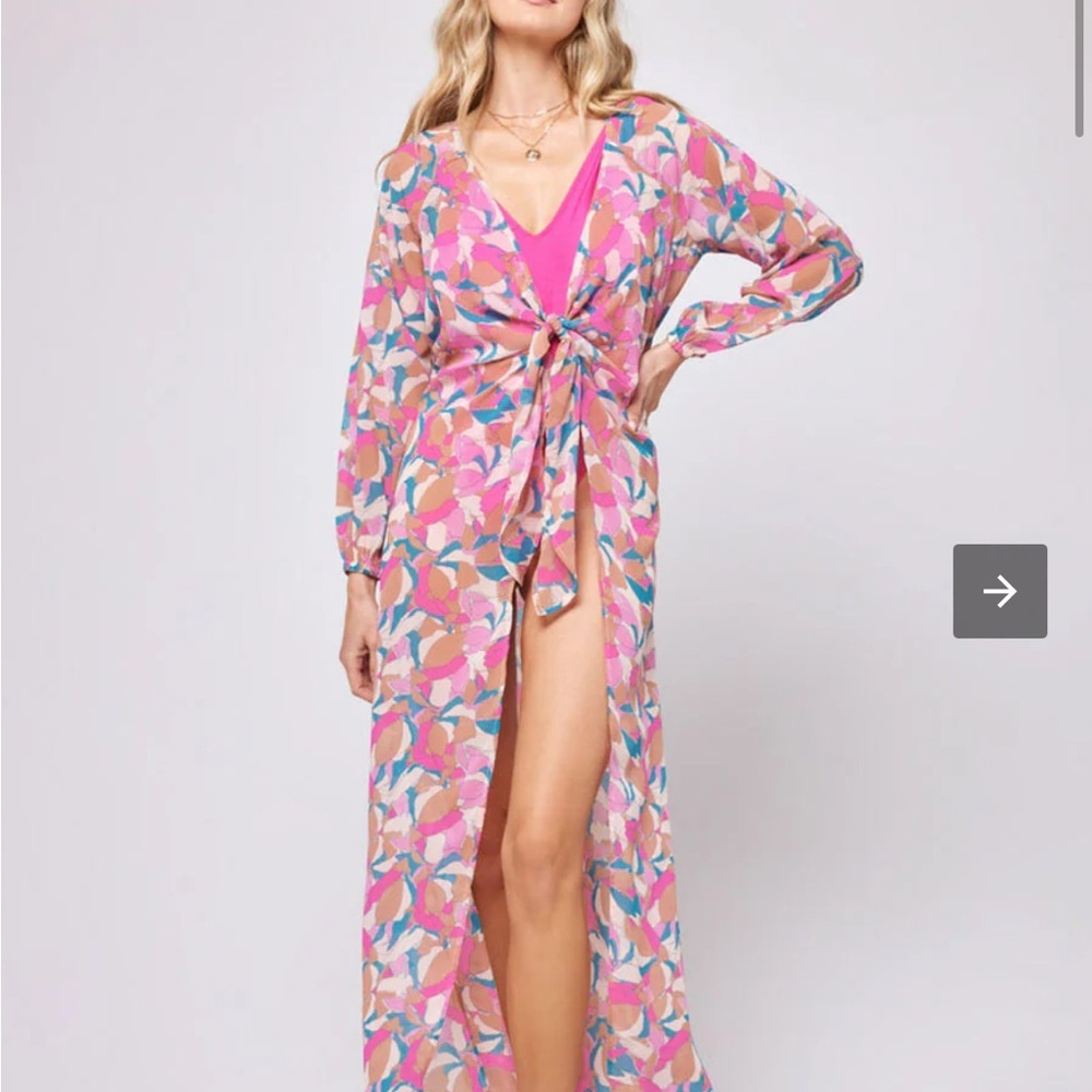 New!!! LSPACE Anna Cover Up in Sundazed Floral - Picture 3 of 3